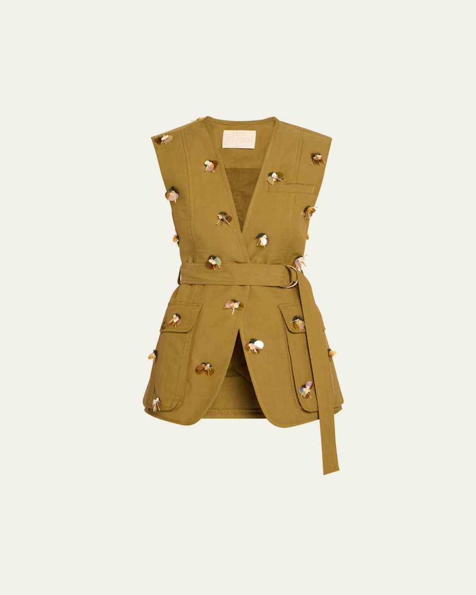 Twyla Embellished Wrap Vest